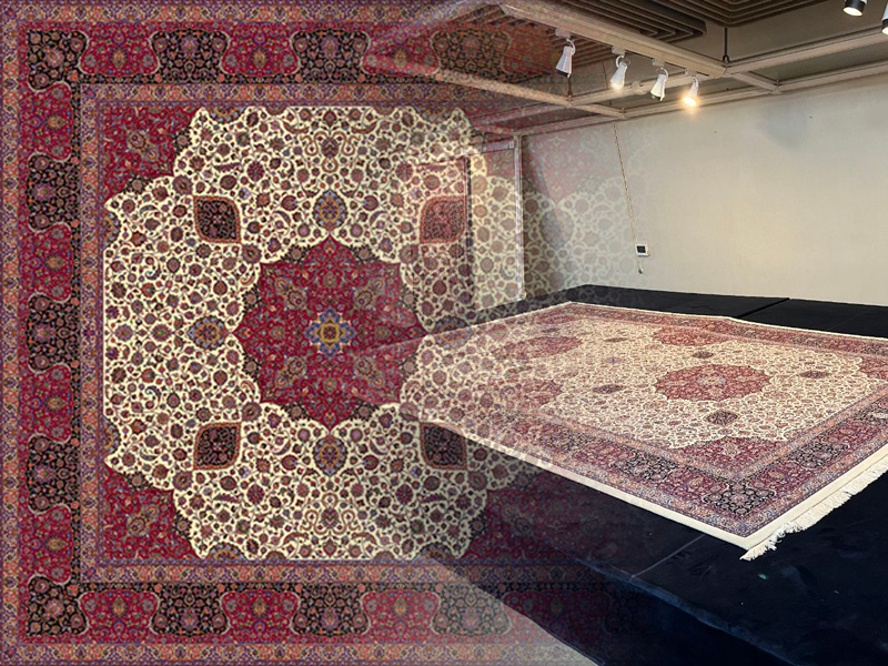 نمایش قالی چلسی شرکت فرش آستان قدس رضوی در موزه فرش ایران